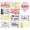 Wrapables Bobo Balloon Stickers, DIY Balloon Decoration Decals for Birthday Parties, Wedding Anniversaries, Celebrations (Set of 10), Love & Celebration